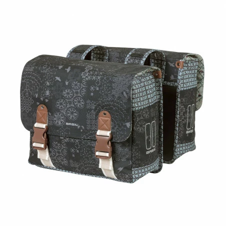 Double Sacoche Vélo BASIL Bohème 35L Gris