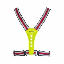 WOWOW Harnais 4 Leds Blanche+4 Leds Rouges Rechargeable Par USB