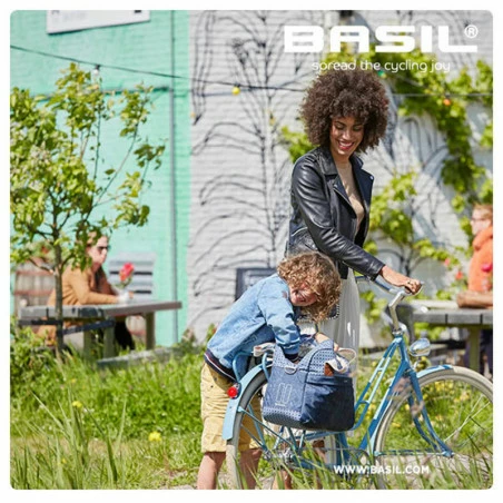 Sac Vélo + épaule BASIL Bohème Gris 18L – Image 8