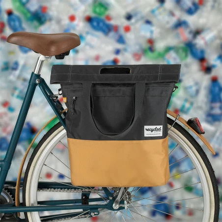 Sacoche Vélo Shopper Recyclé 20L URBAN PROOF Beige Gris