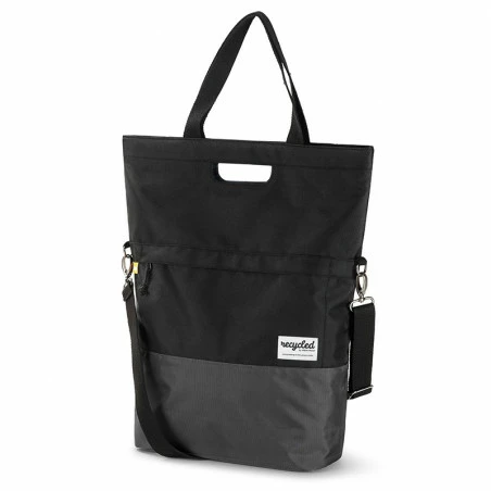 Sacoche Vélo Shopper Recyclé 20L URBAN PROOF Noir Gris – Image 2