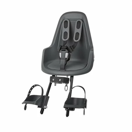 Siège Vélo Avant Bébé BOBIKE One Mini Gris Jusqu'à 15kg